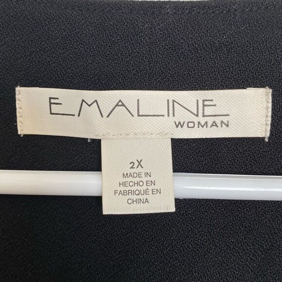 NWT Emaline Women Black Wrap Tank Top Size 2X - Picture 4 of 6